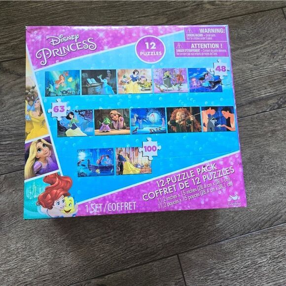 Disney princess 12 pack puzzle set - Picture 1 of 5